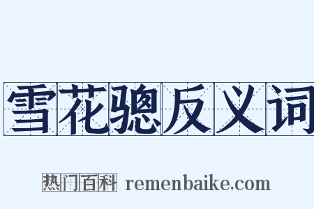 雪花骢反义词是什么意思的图片